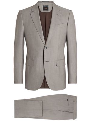 Zegna Centoventimila single-breasted wool suit - Grey