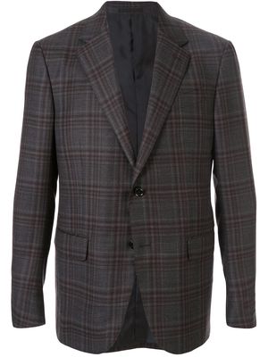 Zegna check pattern blazer - Grey