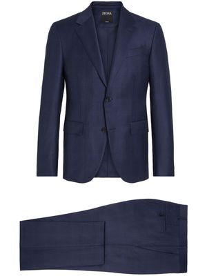 Zegna checked wool suit - Blue