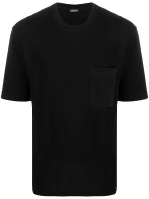 Zegna chest pocket t-shirt - Black