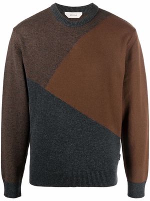 Zegna colour-block knitted jumper - Brown