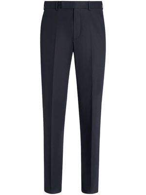 Zegna concealed-fastening tailored trousers - Blue