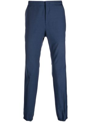 Zegna concealed-front fastening chinos - Blue