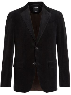 Zegna corduroy tailored jacket - Black