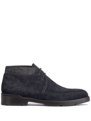 Zegna Cortina suede ankle boots - Blue