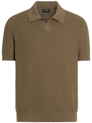Zegna cotton polo shirt - N04 CAMEL