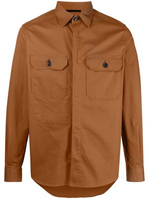 Zegna cotton shirt jacket - Brown