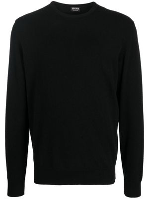 Zegna crew neck cashmere sweater - Black