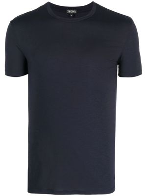 Zegna crew neck short-sleeved T-shirt - Black