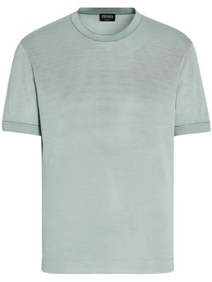 Zegna crew-neck silk T-shirt - Green