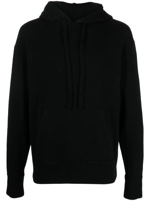 Zegna drawstring cashmere hoodie - Black