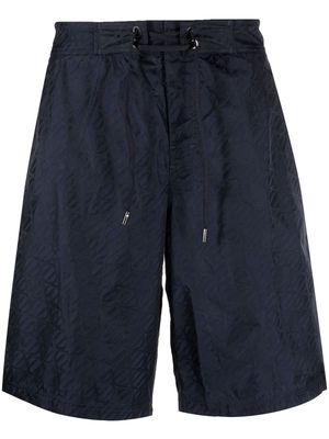 Zegna drawstring-fastening waistband swim shorts - Blue