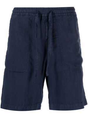 Zegna drawstring linen shorts - Blue