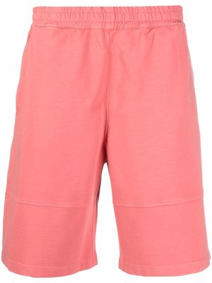 Zegna elasticated-waist cotton track shorts - Pink