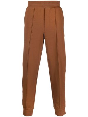 Zegna embroidered-logo track pants - Brown