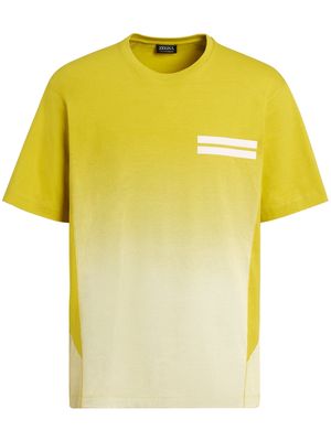 Zegna faded-effect crew-neck T-shirt - Yellow