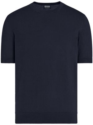 Zegna fine-knit cotton T-shirt - Blue