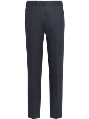 Zegna Flannel tailored-cut trousers - Grey