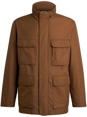 Zegna flap-pocket field jacket - Brown