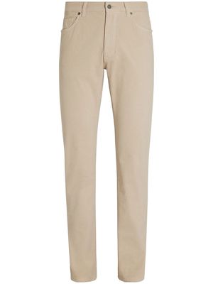 Zegna garment-dyed tapered jeans - Neutrals