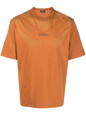 Zegna geometric pattern-print T-shirt - Brown
