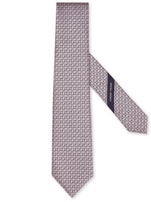 Zegna graphic-print silk tie - PI1 PINK