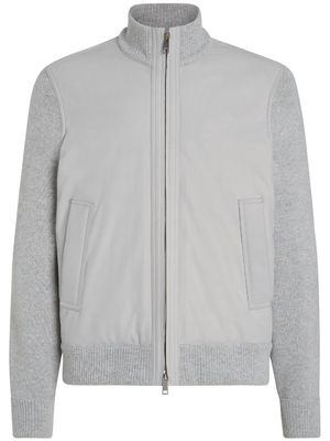Zegna high-neck cashmere jacket - Grey