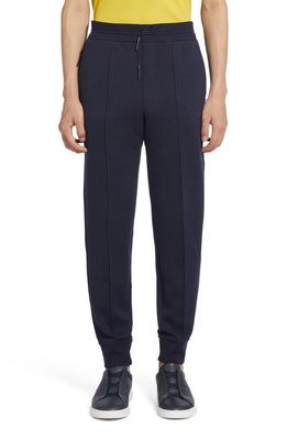 ZEGNA High Performance&trade; Wool & Spacer Cotton Sweatpants in Navy