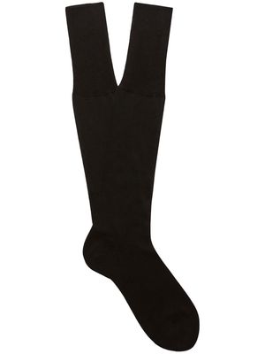 Zegna knee-high cotton socks - Black