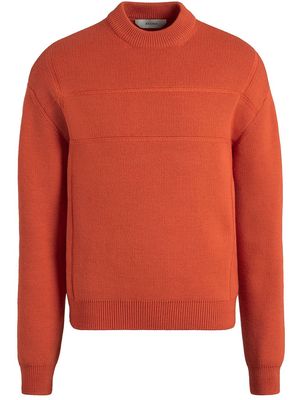 Zegna knitted mock-neck jumper - Orange
