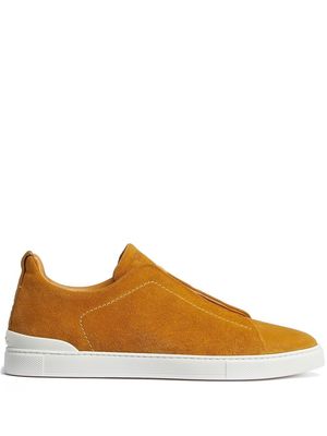 Zegna lace-up suede sneakers - Orange