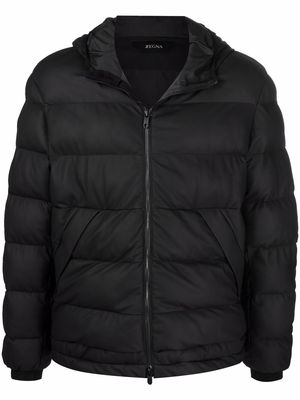 Zegna lambskin padded jacket - Black
