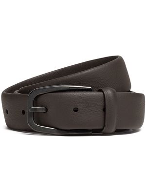 Zegna leather buckle belt - Brown