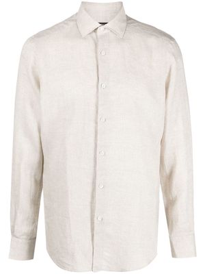 Zegna Light Beige Pure Linen Long-sleeve Shirt - 020 BEIGE