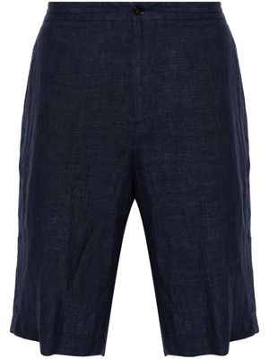 Zegna linen chino shorts - Blue