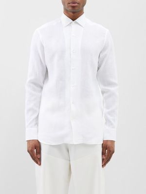 Zegna - Linen Shirt - Mens - White