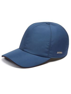 Zegna logo-appliqué baseball cap - Blue