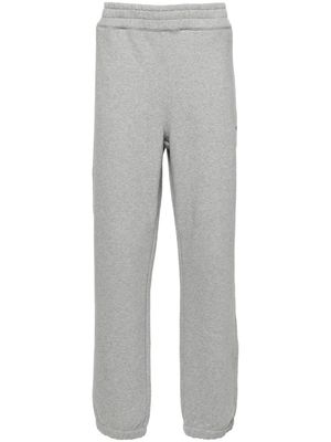 Zegna logo-appliqué cotton track trousers - Grey