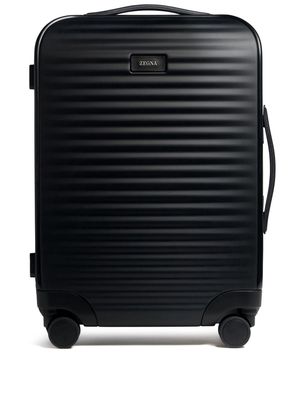 Zegna logo-appliqué suitcase - Black