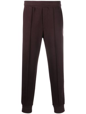 Zegna logo-embossed track trousers - Brown