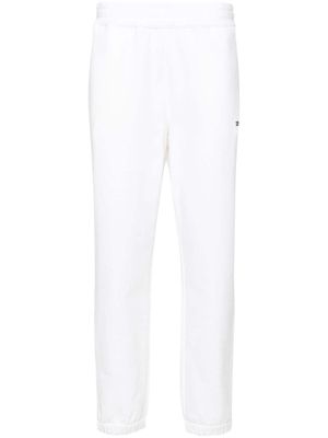 Zegna logo-lettering cotton track pants - White