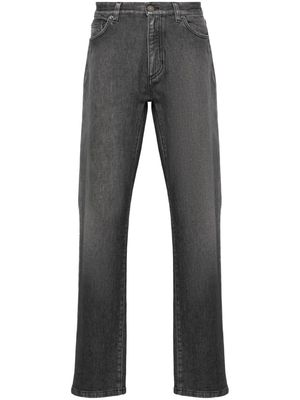 Zegna logo-patch slim-cut jeans - Grey