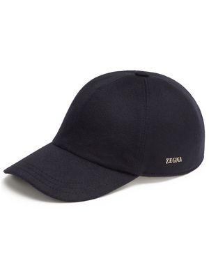 Zegna logo-plaque baseball cap - Blue