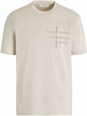 Zegna logo-print cotton T-shirt - Neutrals