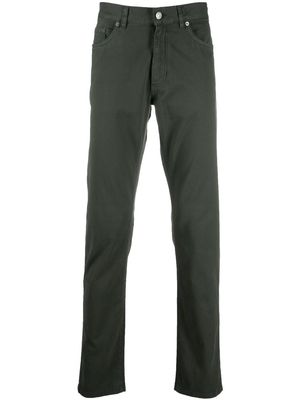 Zegna logo-tag five-pocket straight-leg trousers - Green