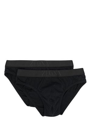 Zegna logo-waistband briefs set of 2 - Black