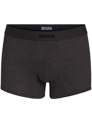 Zegna logo-waistband cotton boxers - Black