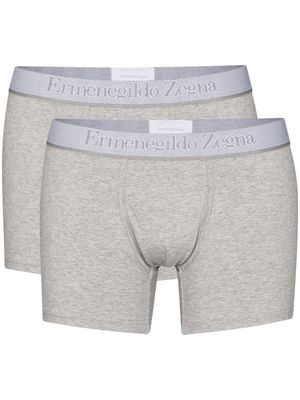 Zegna logo-waistband set of two boxer shorts - Grey