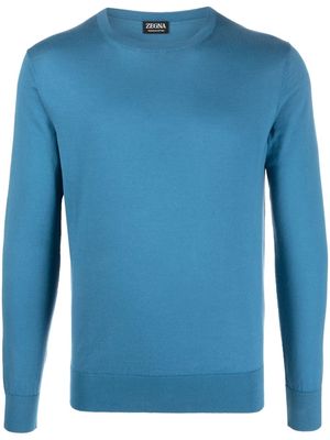 Zegna long-sleeve cotton sweatshirt - Blue
