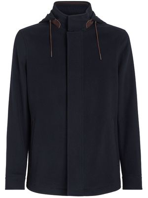 Zegna long-sleeve hooded jacket - 531 NAVY BLUE
